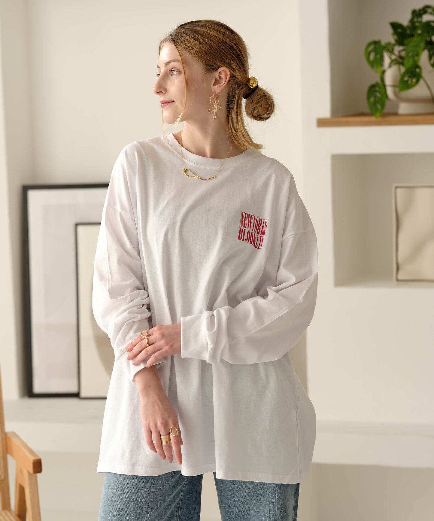 【MIA/ミア】バックプリントテキストPT・Tシャツ