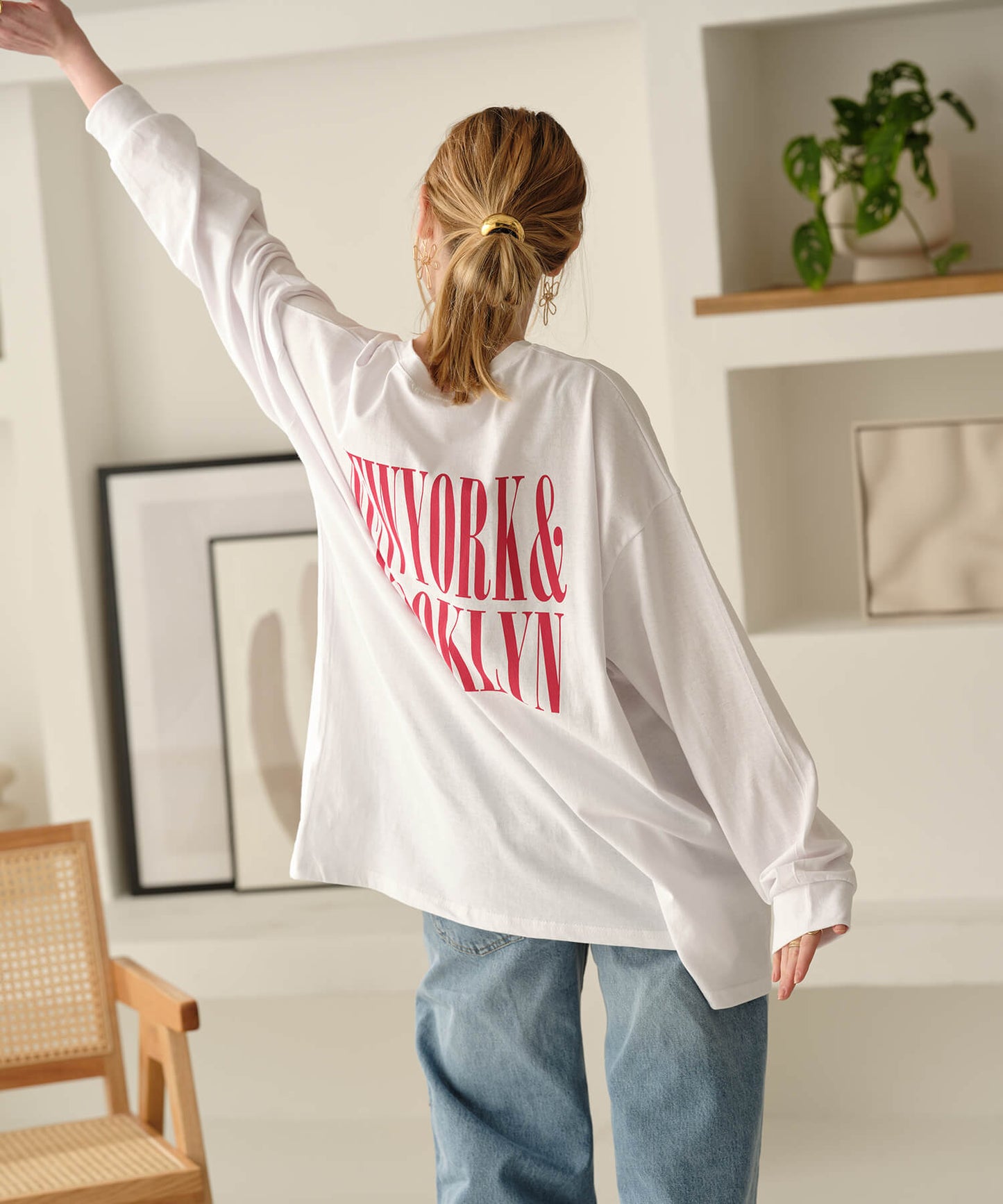 【MIA/ミア】バックプリントテキストPT・Tシャツ