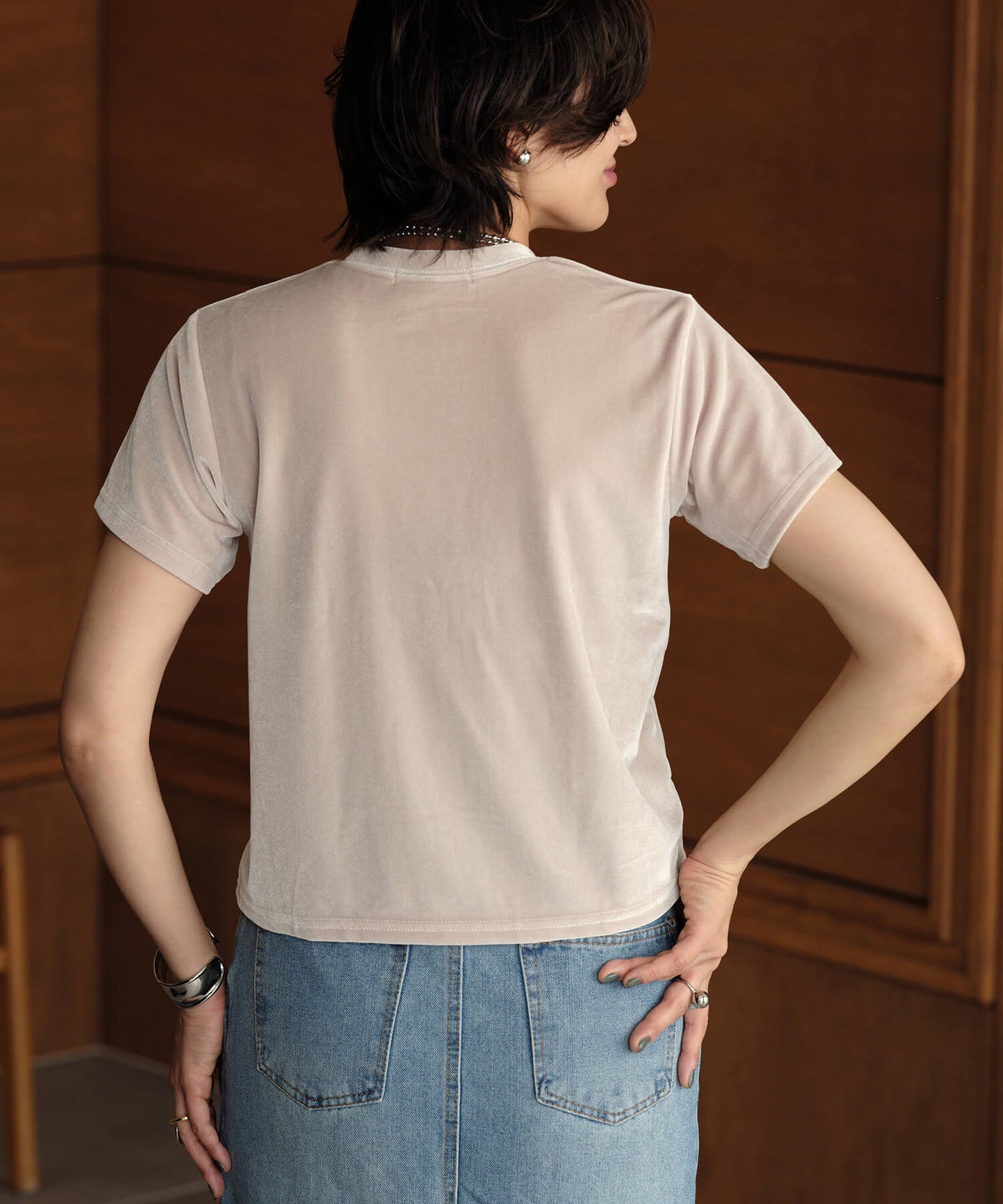 【MIA/ミア】ベロアTシャツ