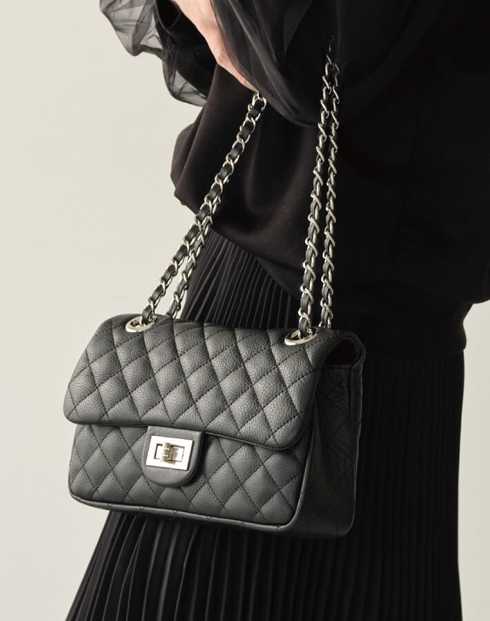 【新作早割★10%OFF】【ORNELLA/オルネラ】(NOVE-16)キルティングチェーンバッグM