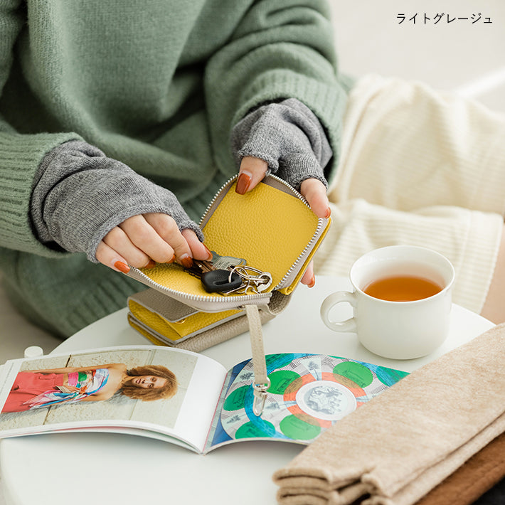 【ORNELLA/オルネラ】(BICO-21)リアルレザーバイカラースマートキー&カードケース