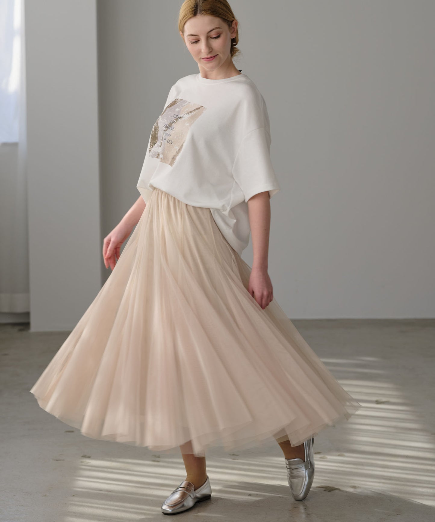 チュールギャザースカート