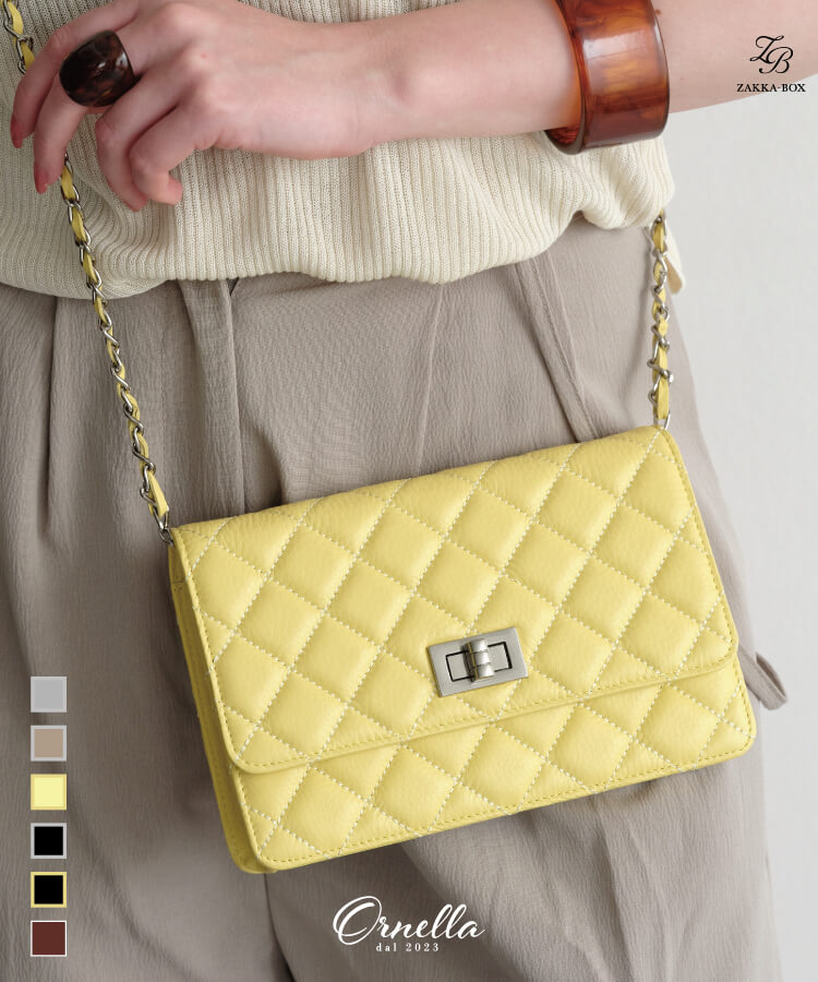 【新作早割★10%OFF】【ORNELLA/オルネラ】(NOVE-23)キルティングウォレットポシェット