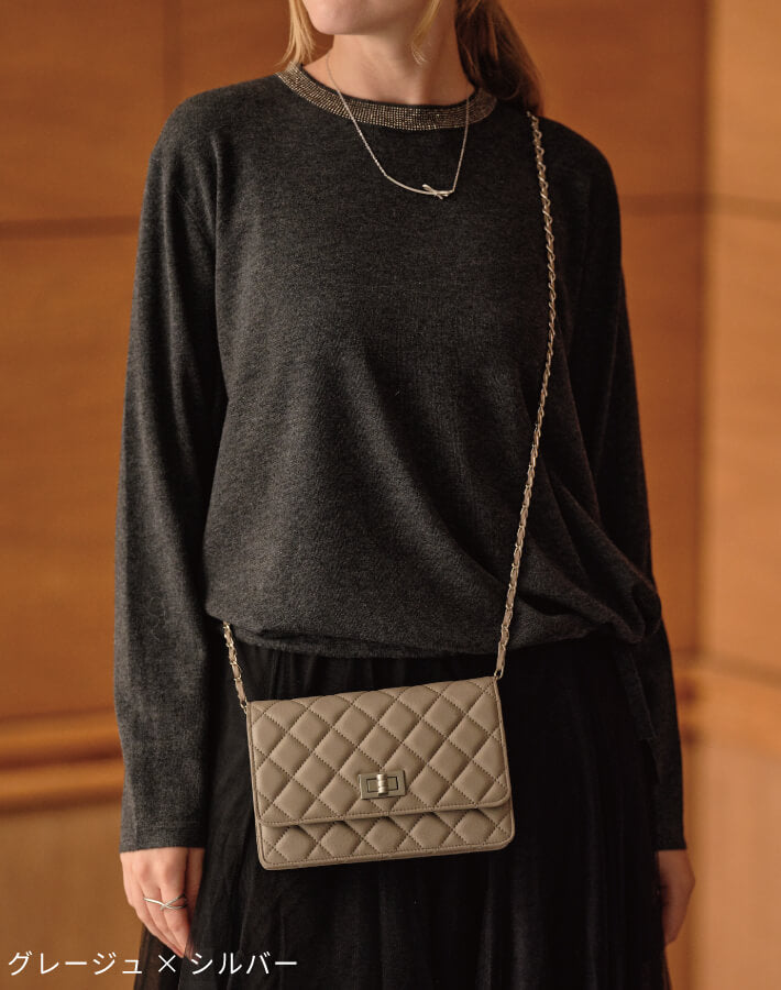 【新作早割★10%OFF】【ORNELLA/オルネラ】(NOVE-23)キルティングウォレットポシェット