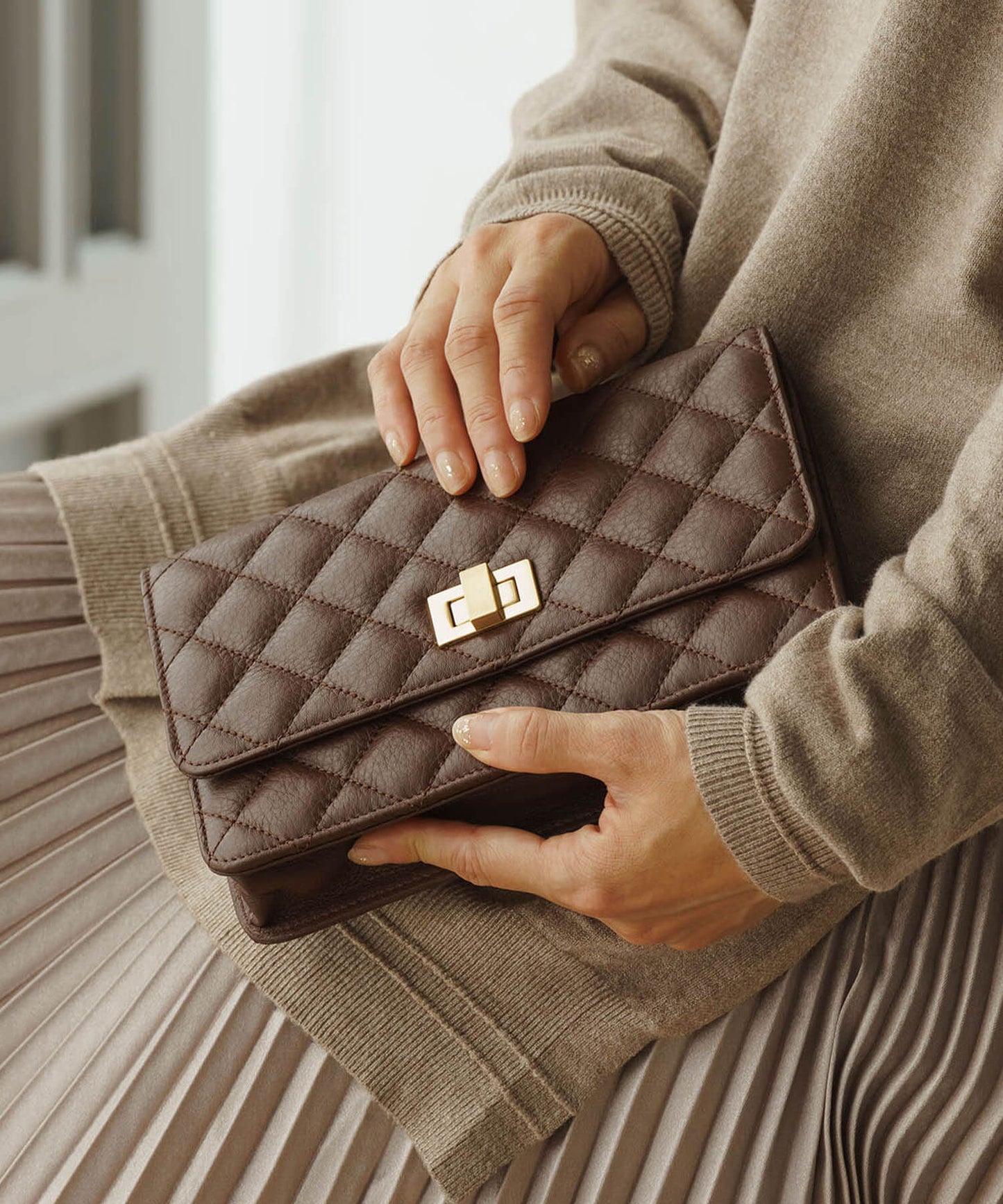 【新作早割★10%OFF】【ORNELLA/オルネラ】(NOVE-23)キルティングウォレットポシェット