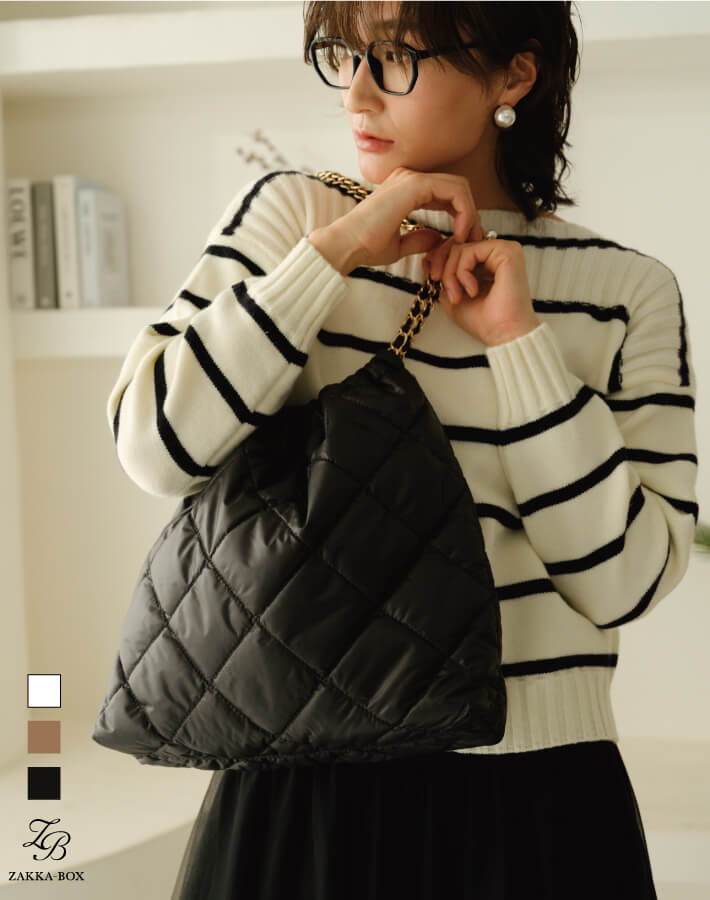 【新作早割★10%OFF】ナイロンクッションチェーンバッグ
