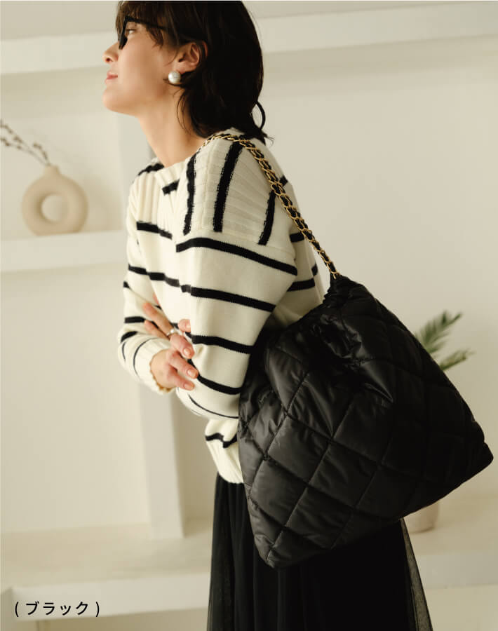 【新作早割★10%OFF】ナイロンクッションチェーンバッグ
