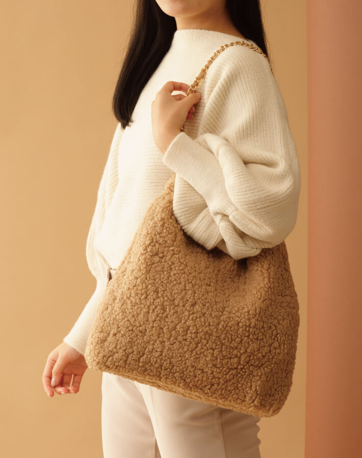 【新作早割★10%OFF】ボアチェーンバッグ