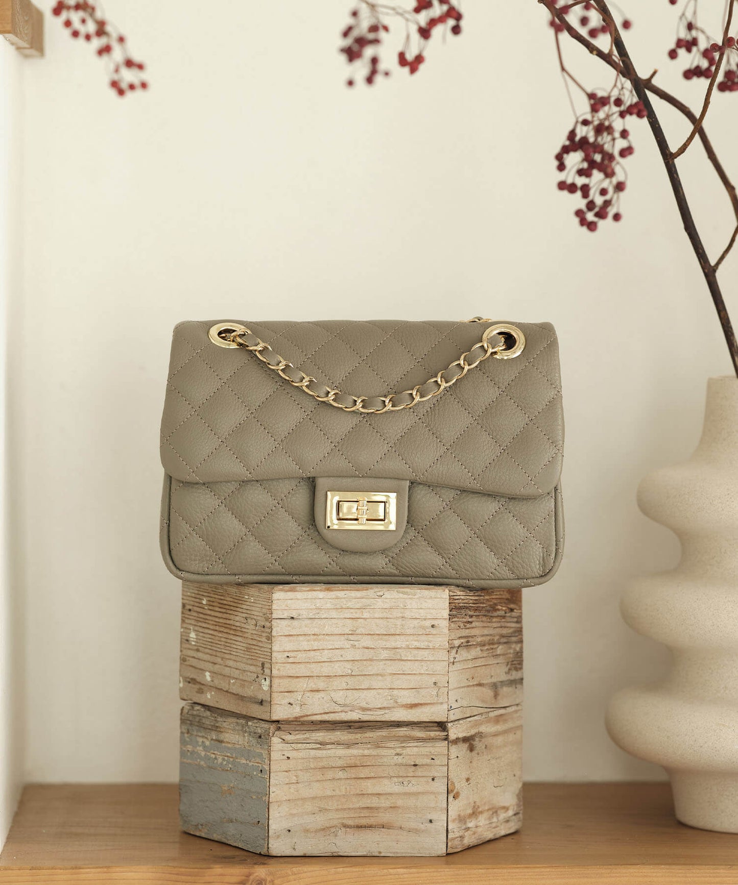 【新作早割★10%OFF】【ORNELLA/オルネラ】(NOVE-16)キルティングチェーンバッグM