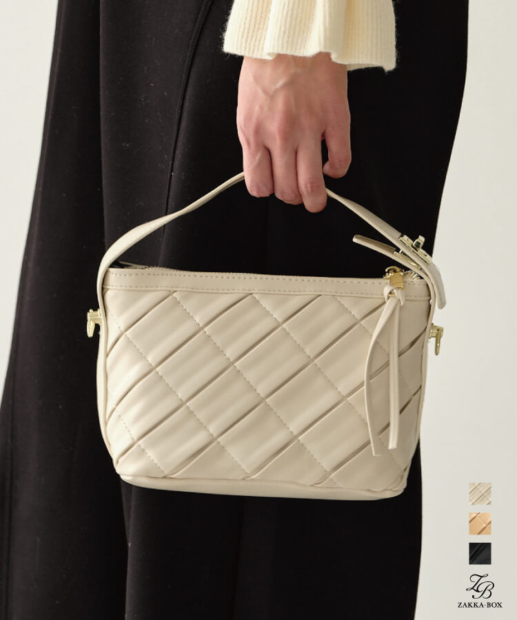 スラッシュステッチ2WAYショルダーバッグ