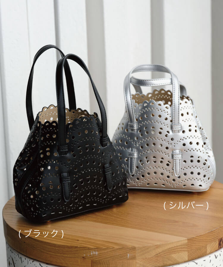 【新作早割★10%OFF】スカラップレースミニバッグ