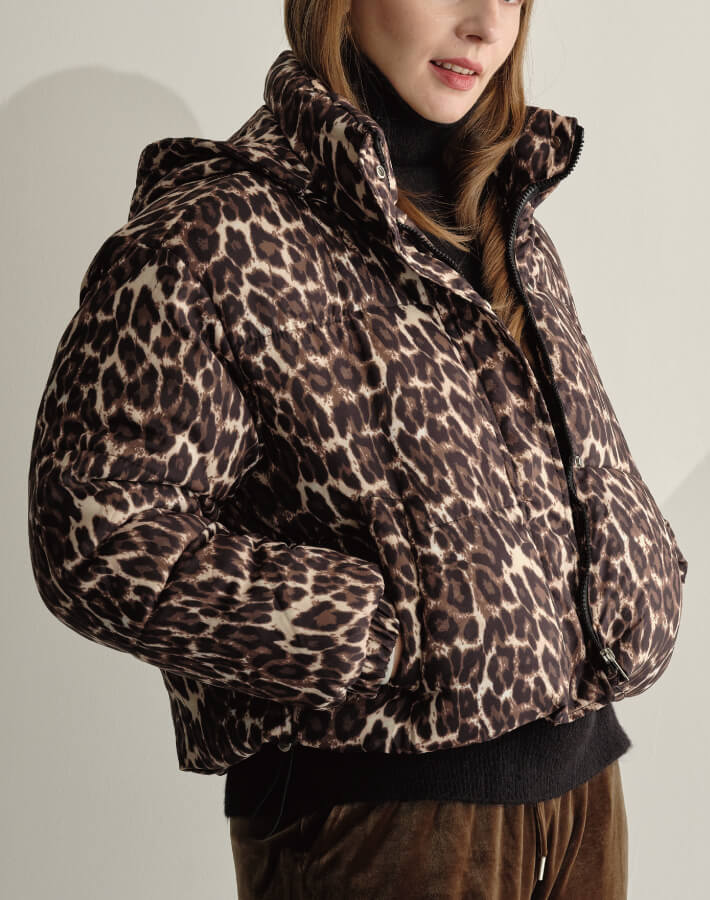 レオパード柄中綿ジャケット