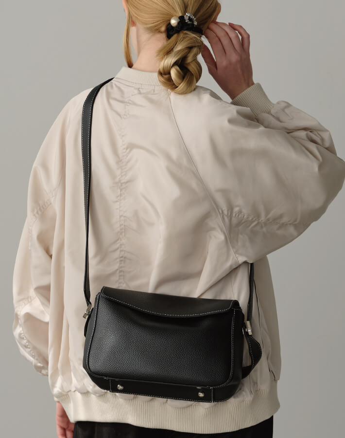 2WAYハンドルフラップバッグ(リボンスカーフ付き)