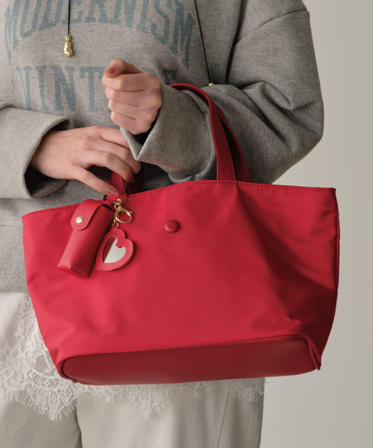 ナイロントートバッグ(リップケースチャーム付き)