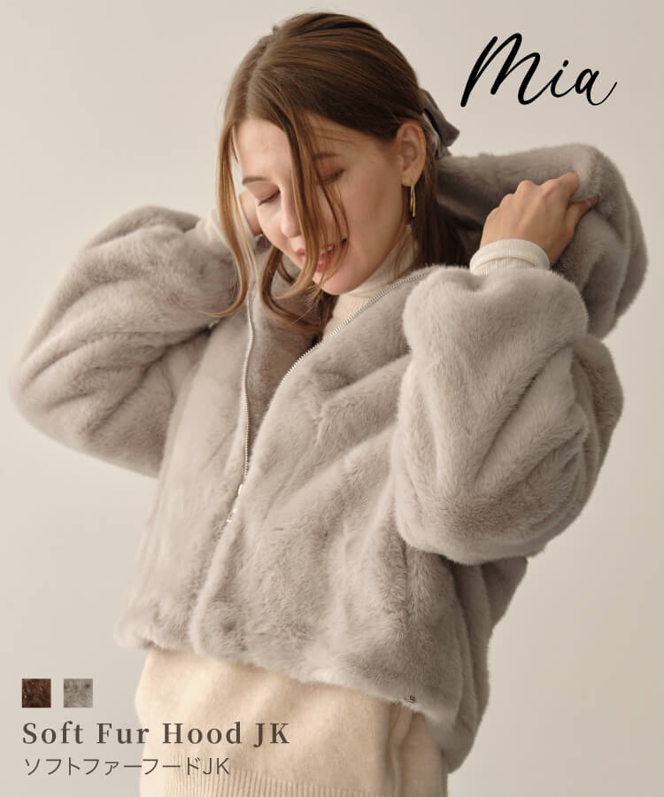 MIA(ミア)】ソフトファーフードジップJK -- ZAKKA-BOX(ザッカボックス