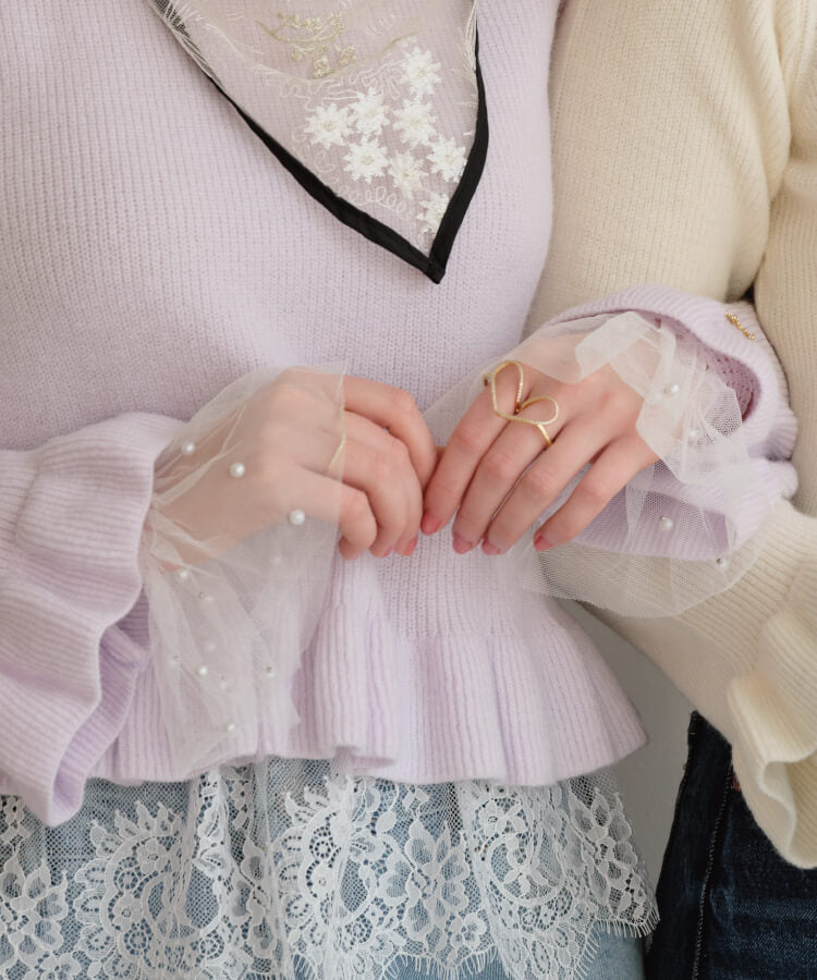 【MIA/ミア】レイヤードドットレースカフス