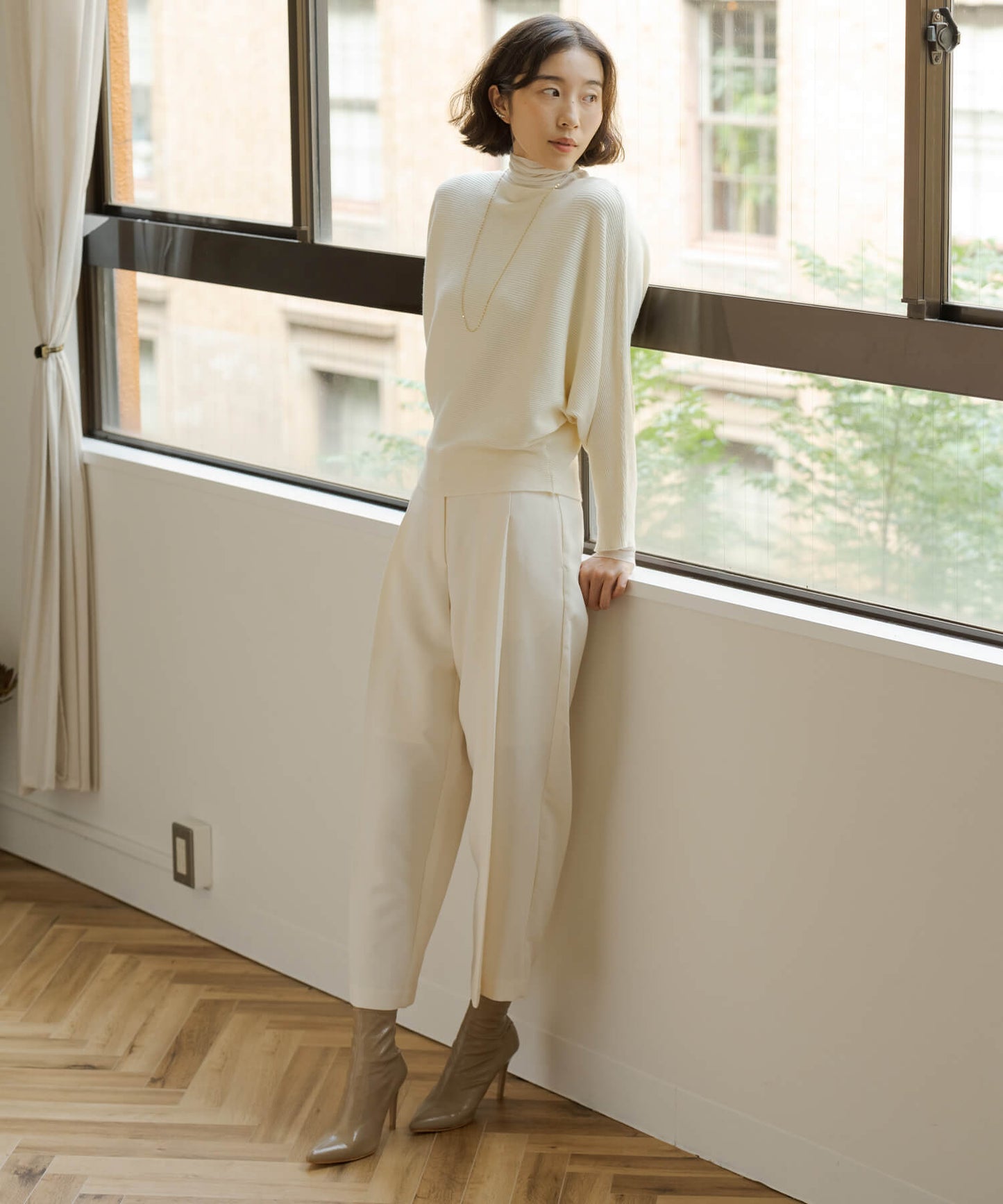 【ANOH】【silver925】ロングペタルチェーンネックレス