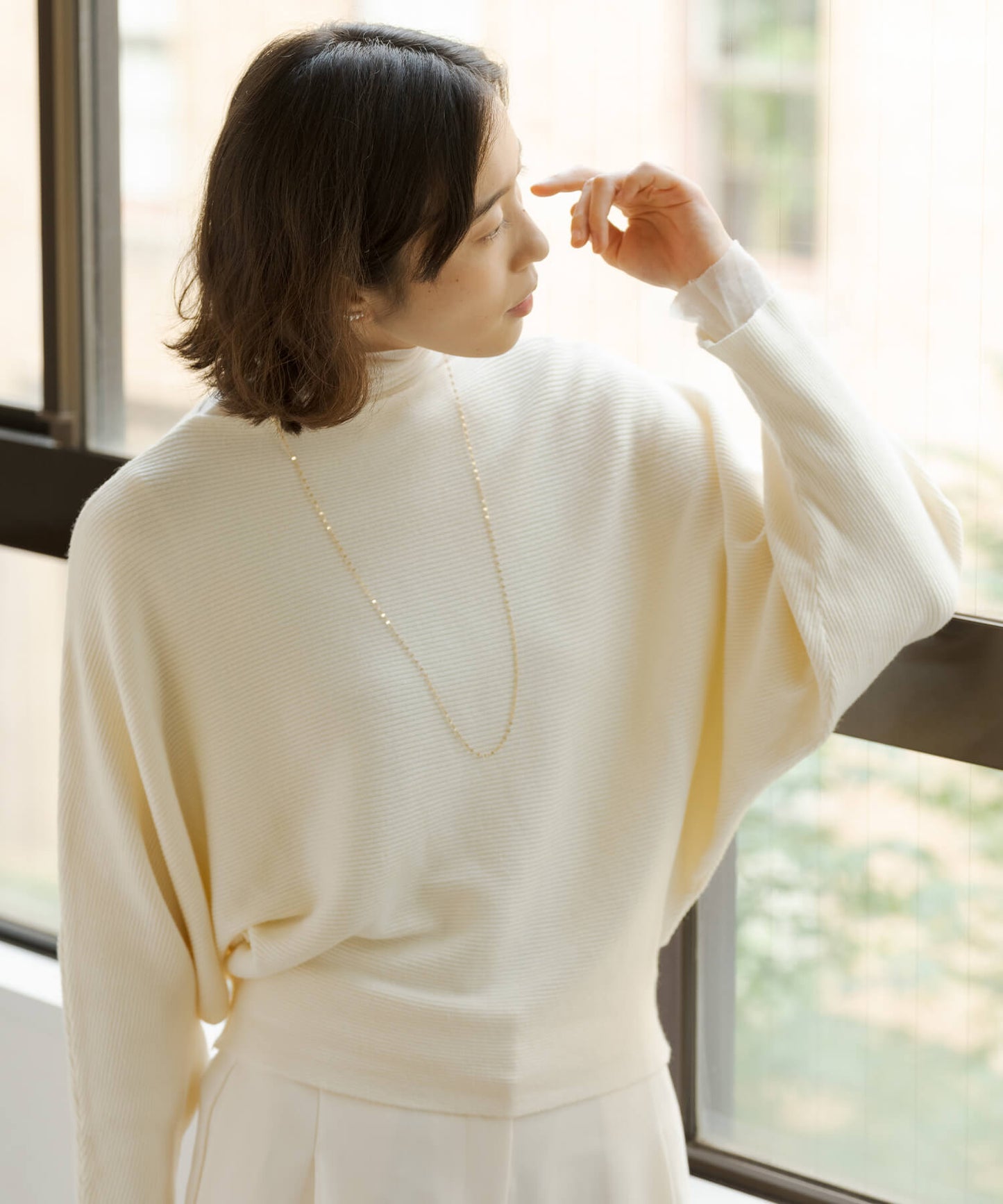 【ANOH】【silver925】ロングペタルチェーンネックレス