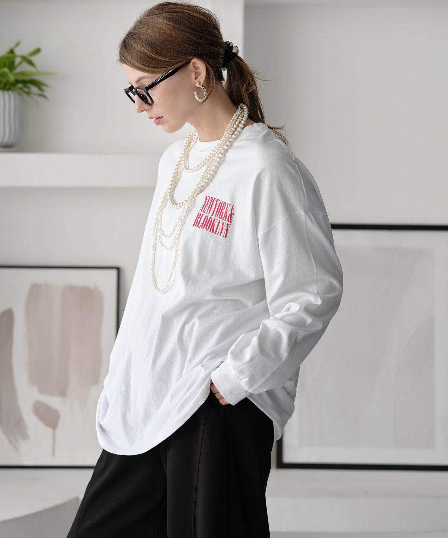 【MIA/ミア】バックプリントテキストPT・Tシャツ