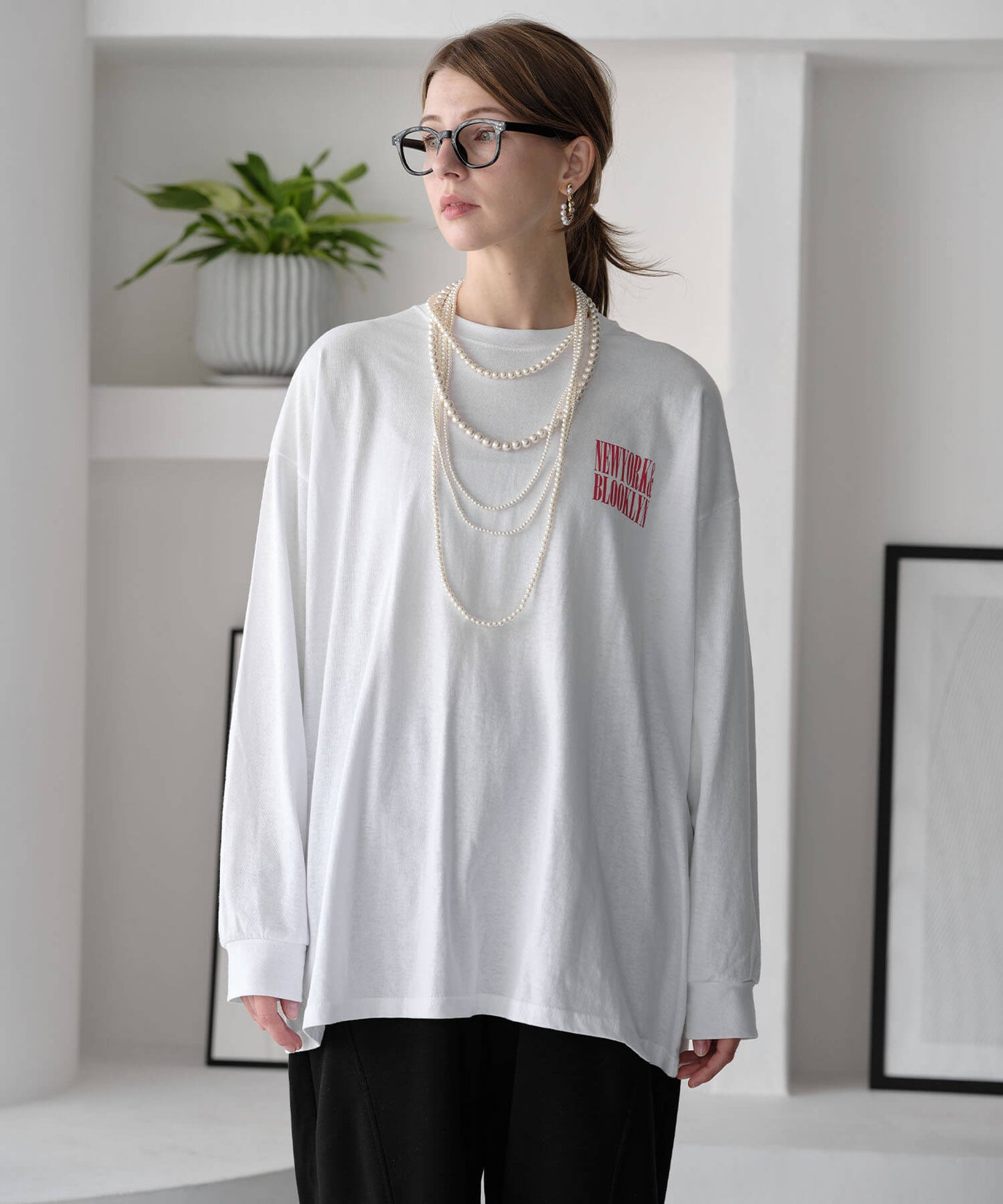 【MIA/ミア】バックプリントテキストPT・Tシャツ