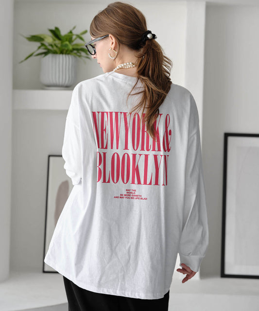 【MIA/ミア】バックプリントテキストPT・Tシャツ