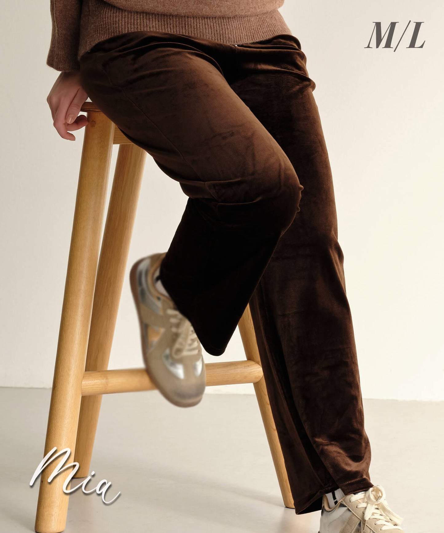 【MIA/ミア】ベロアリラックスパンツ
