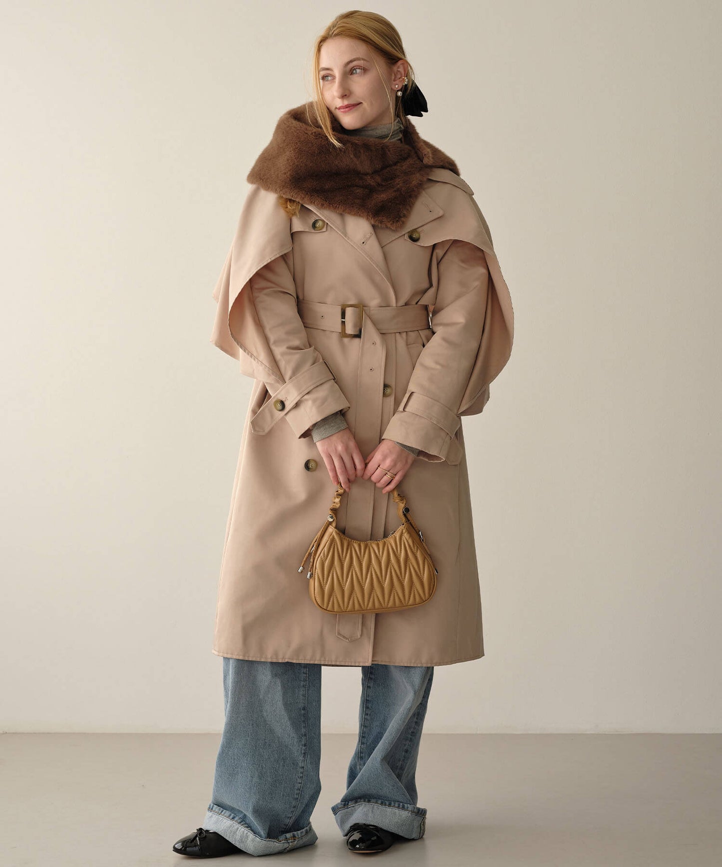 【MIA/ミア】ミンクライクファーネックウォーマー