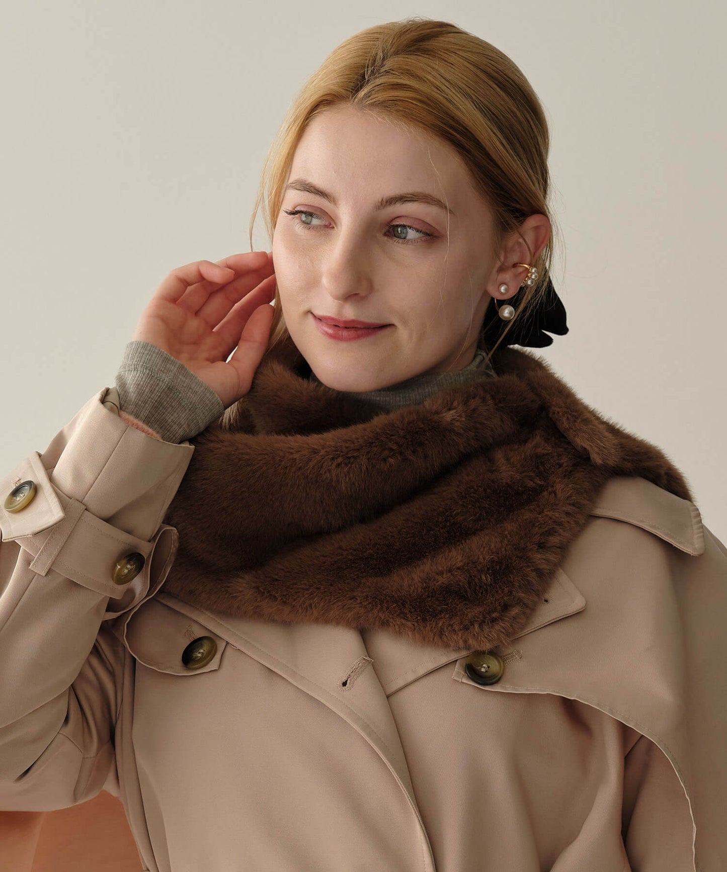 【MIA/ミア】ミンクライクファーネックウォーマー