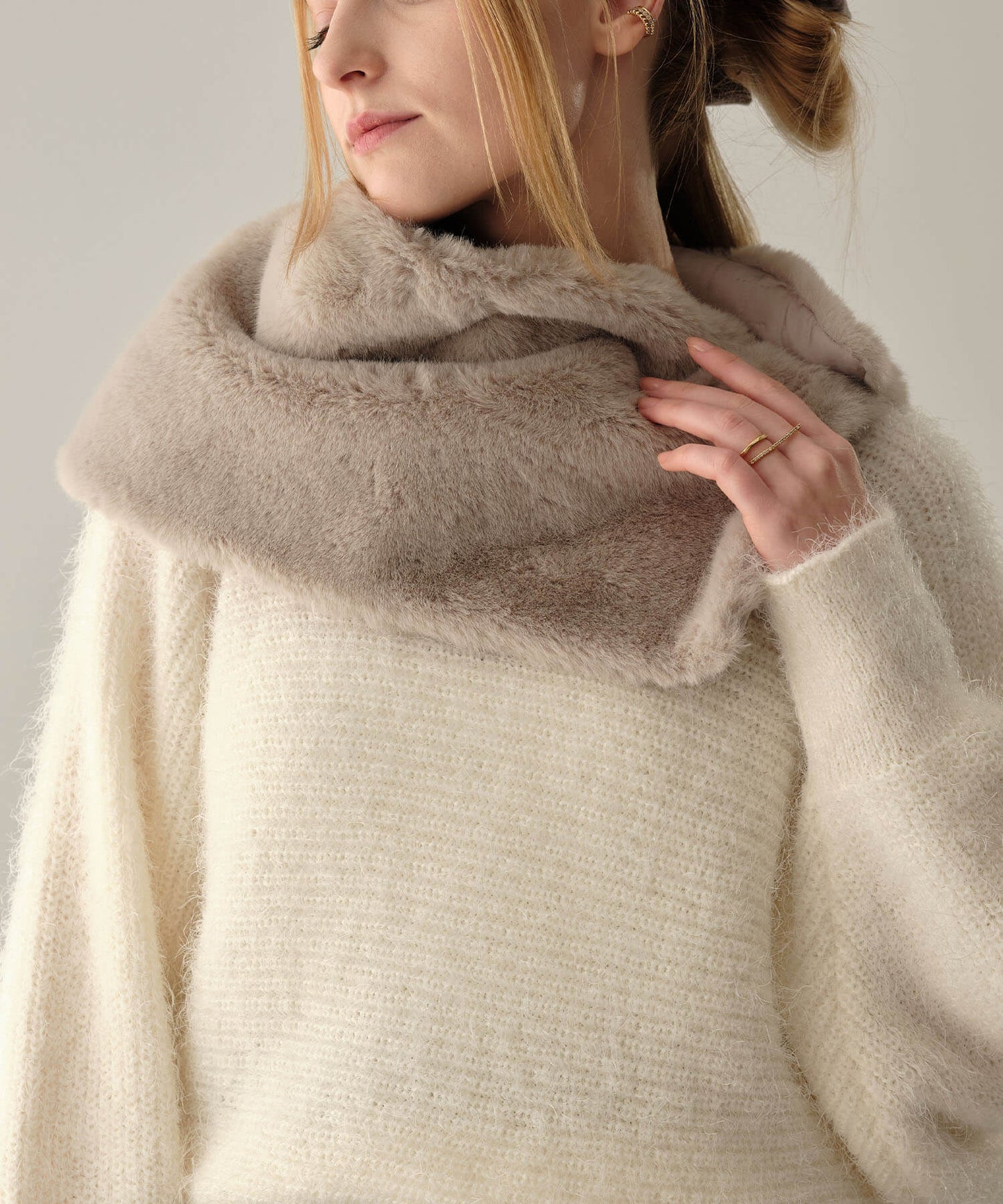 【MIA/ミア】ミンクライクファーネックウォーマー