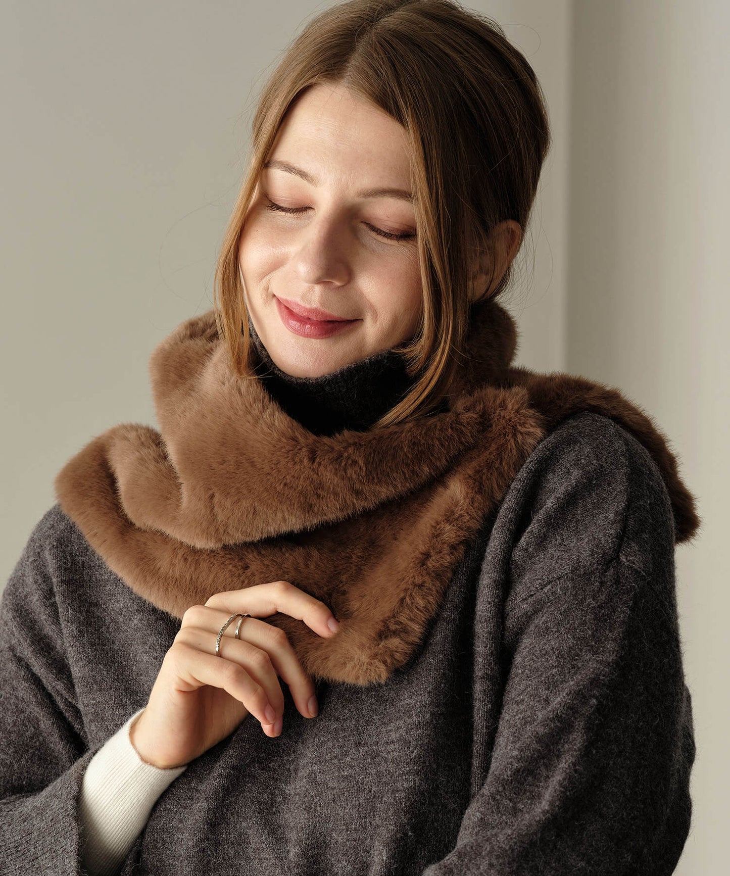 【MIA/ミア】ミンクライクファーネックウォーマー