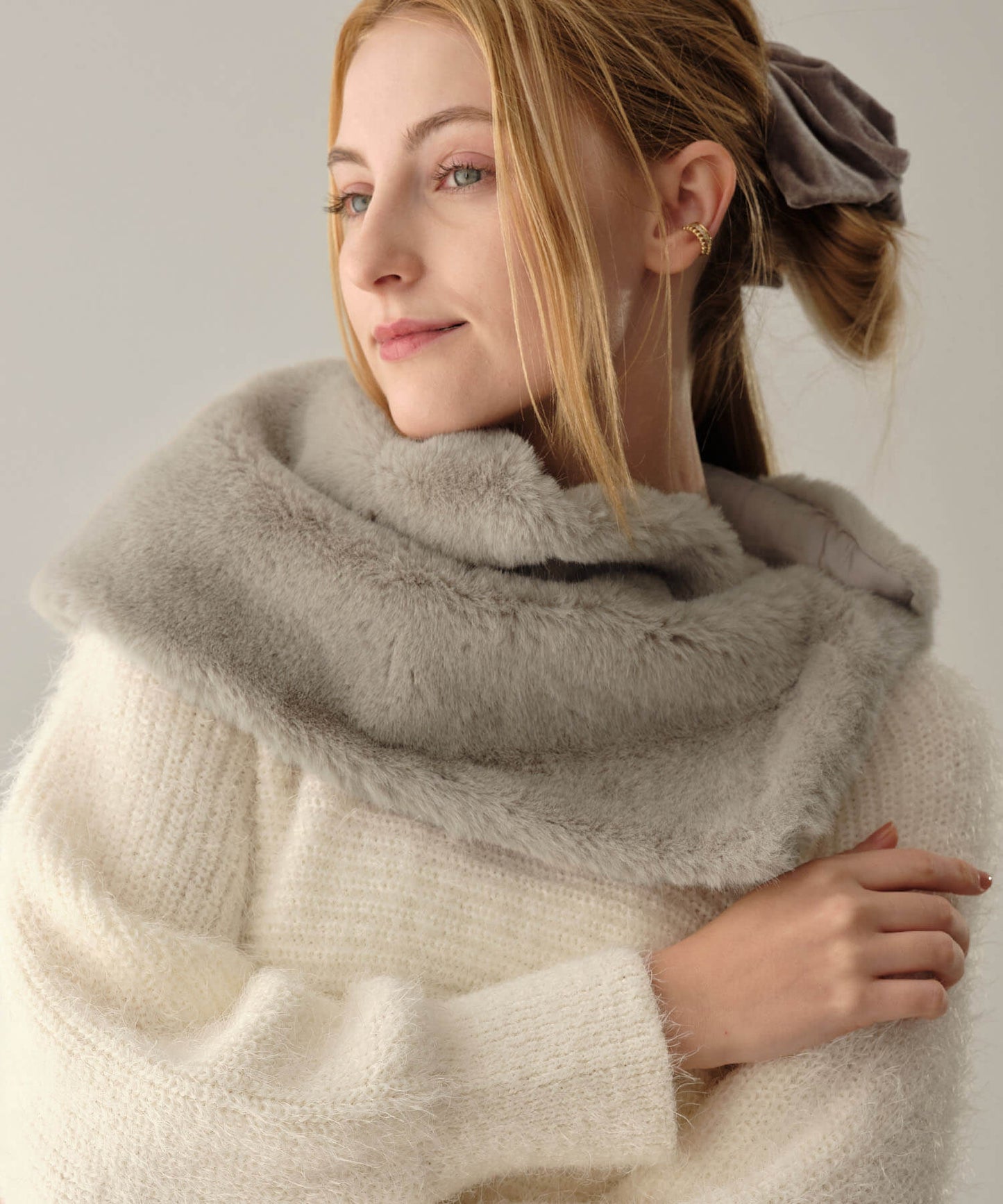 【MIA/ミア】ミンクライクファーネックウォーマー