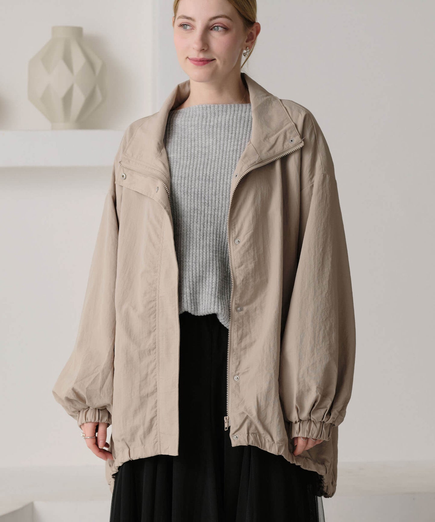 【MIA/ミア】スタンドカラーテイルライトアウター