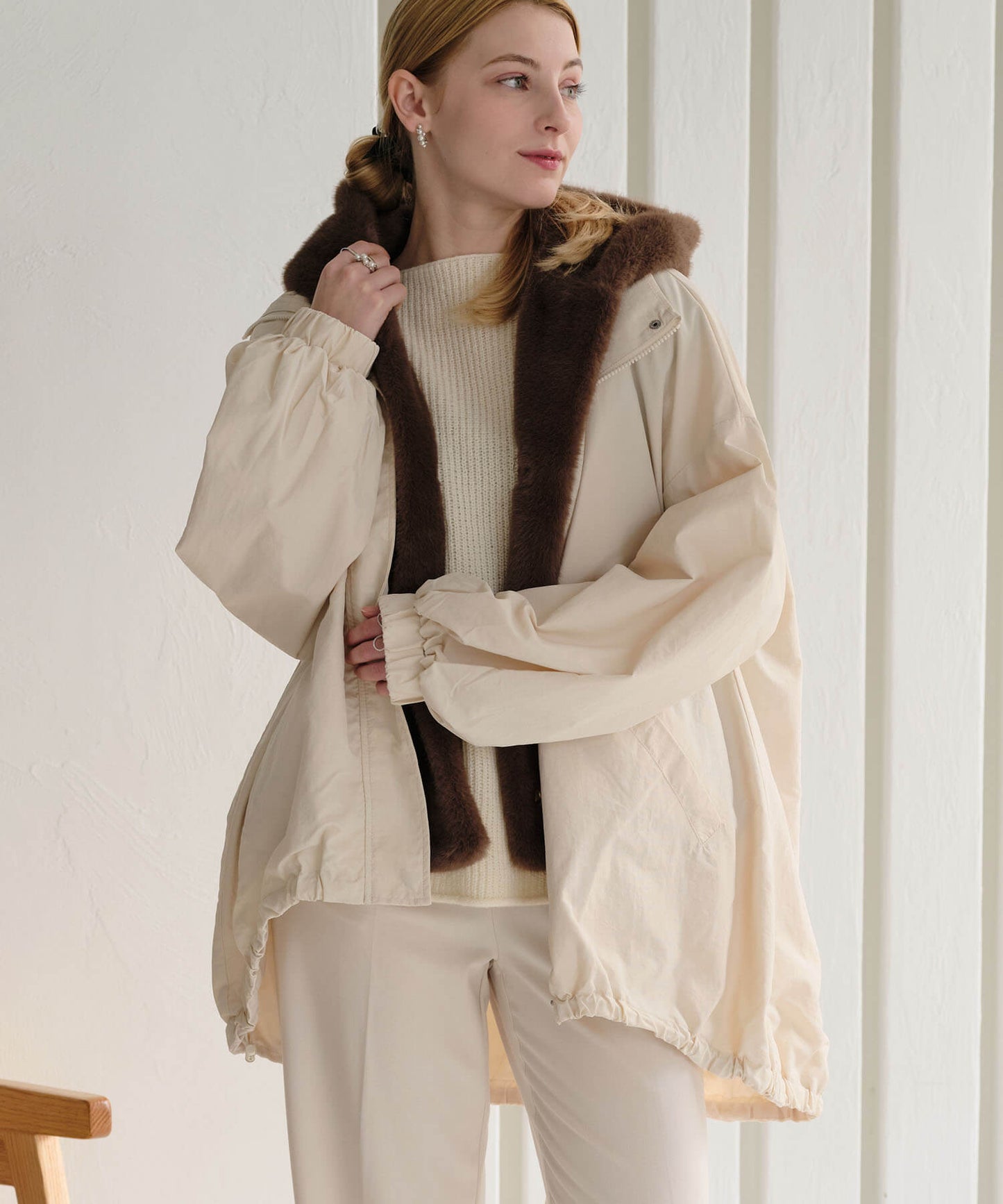 【MIA/ミア】スタンドカラーテイルライトアウター