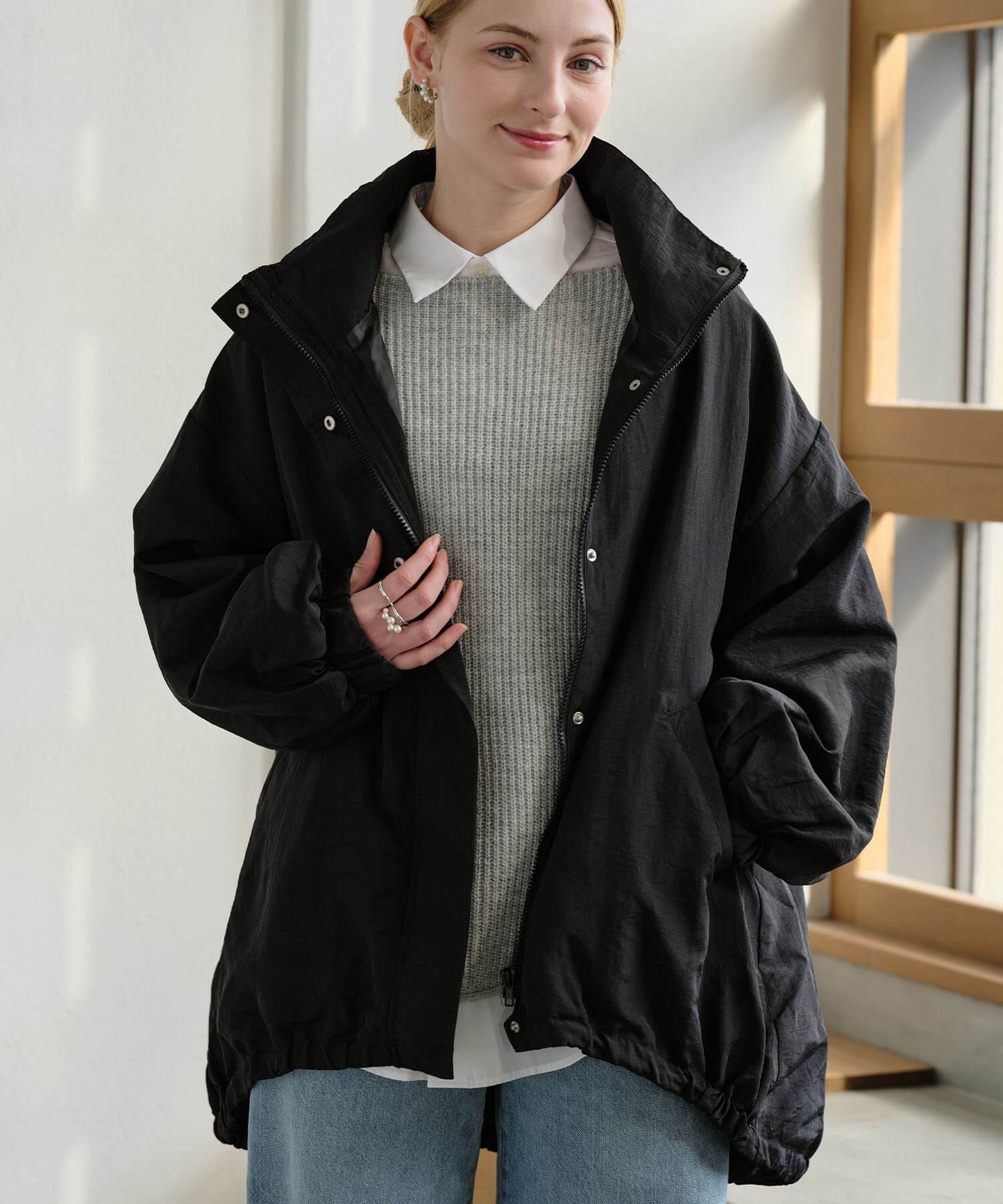 【MIA/ミア】スタンドカラーテイルライトアウター