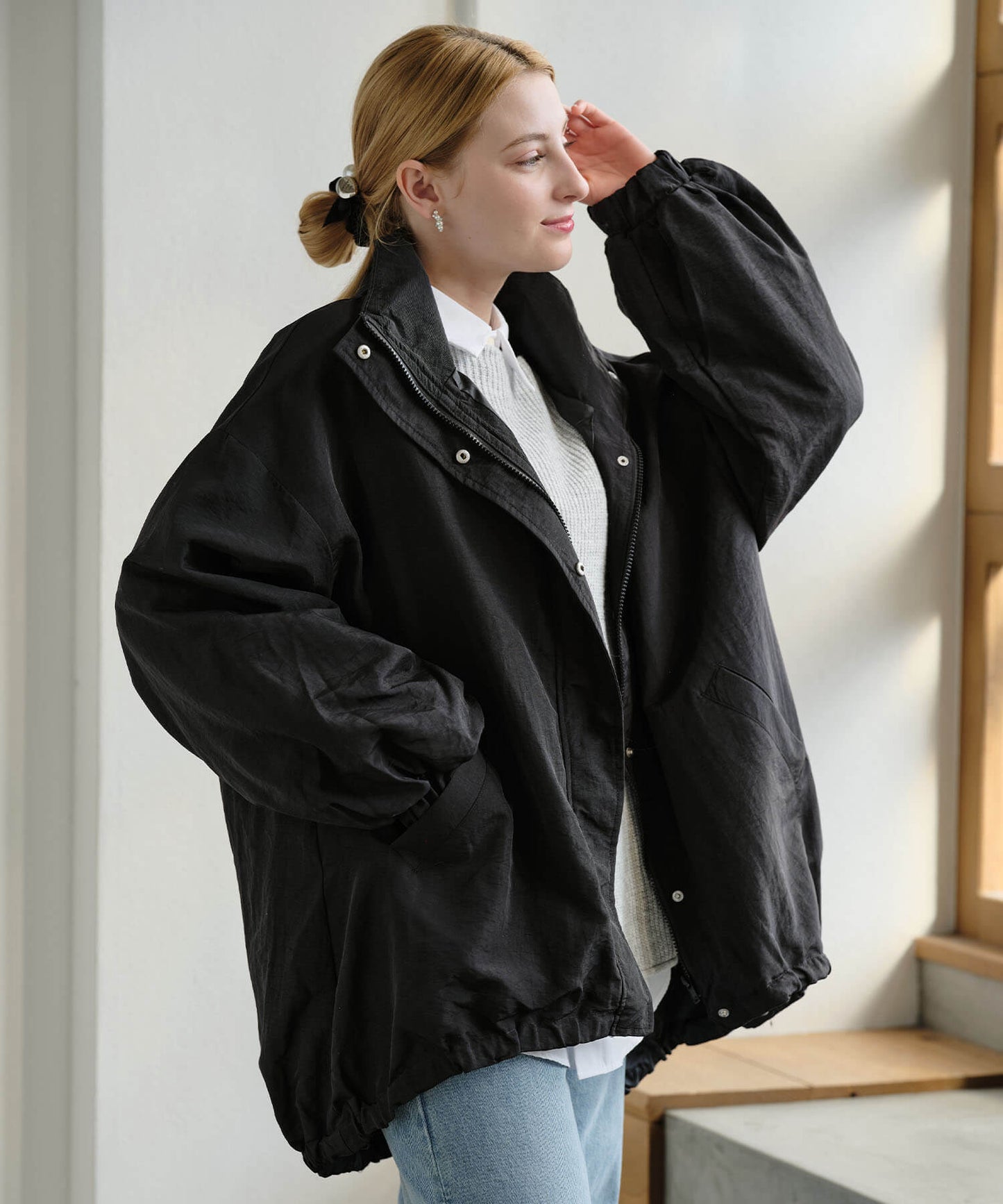 【MIA/ミア】スタンドカラーテイルライトアウター