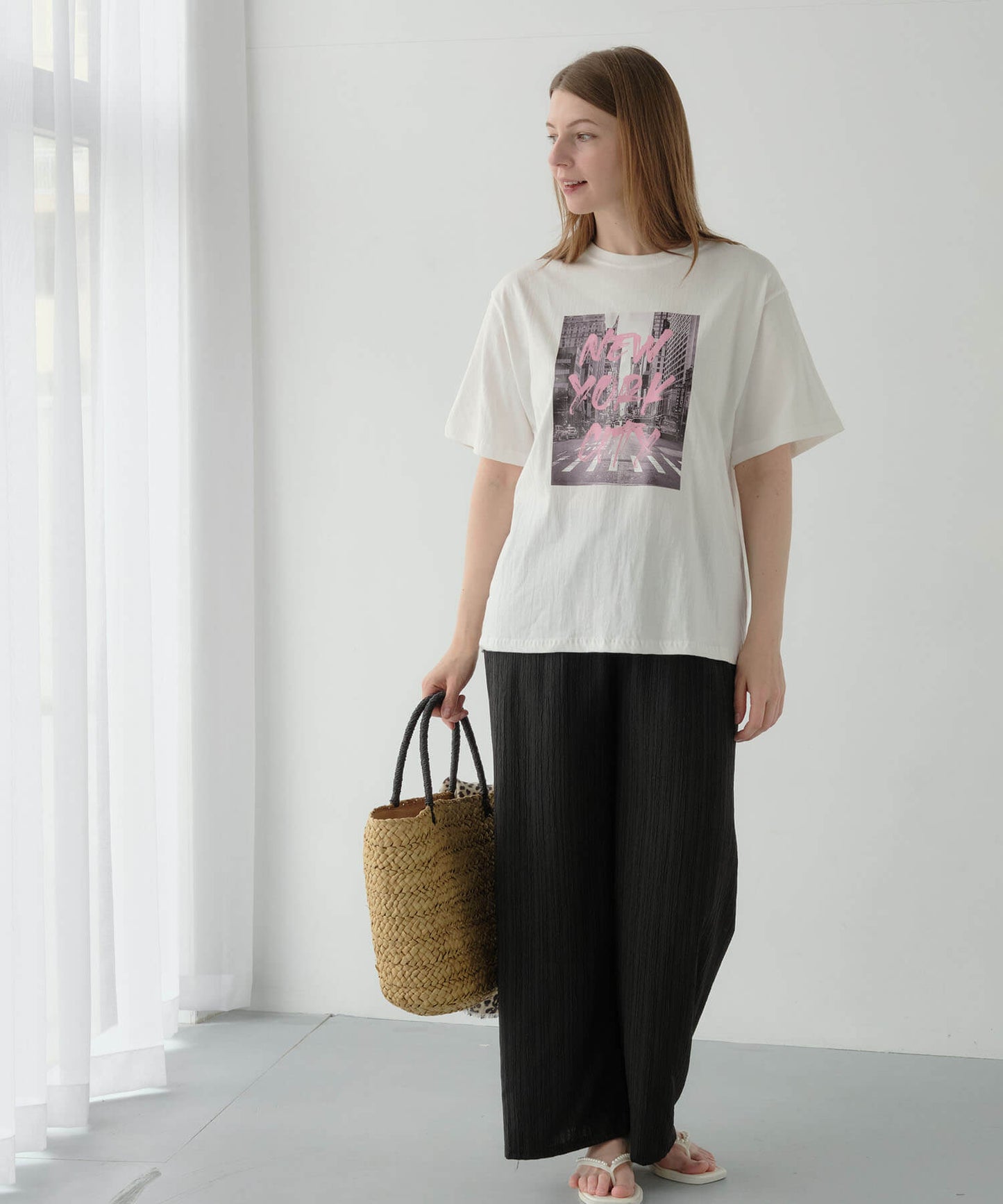【10%OFF】【MIA/ミア】フォトプリントNY・Tシャツ