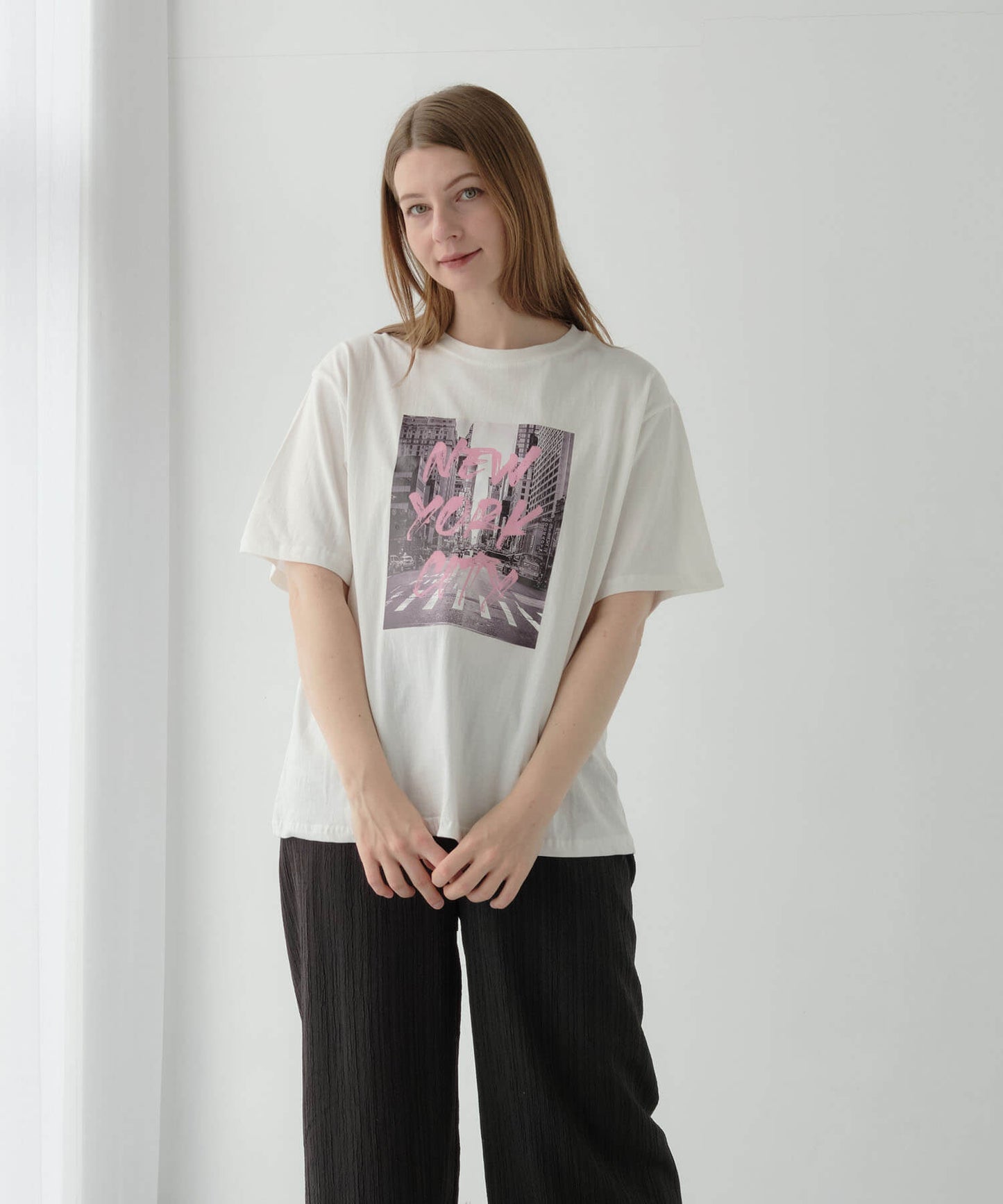 【10%OFF】【MIA/ミア】フォトプリントNY・Tシャツ