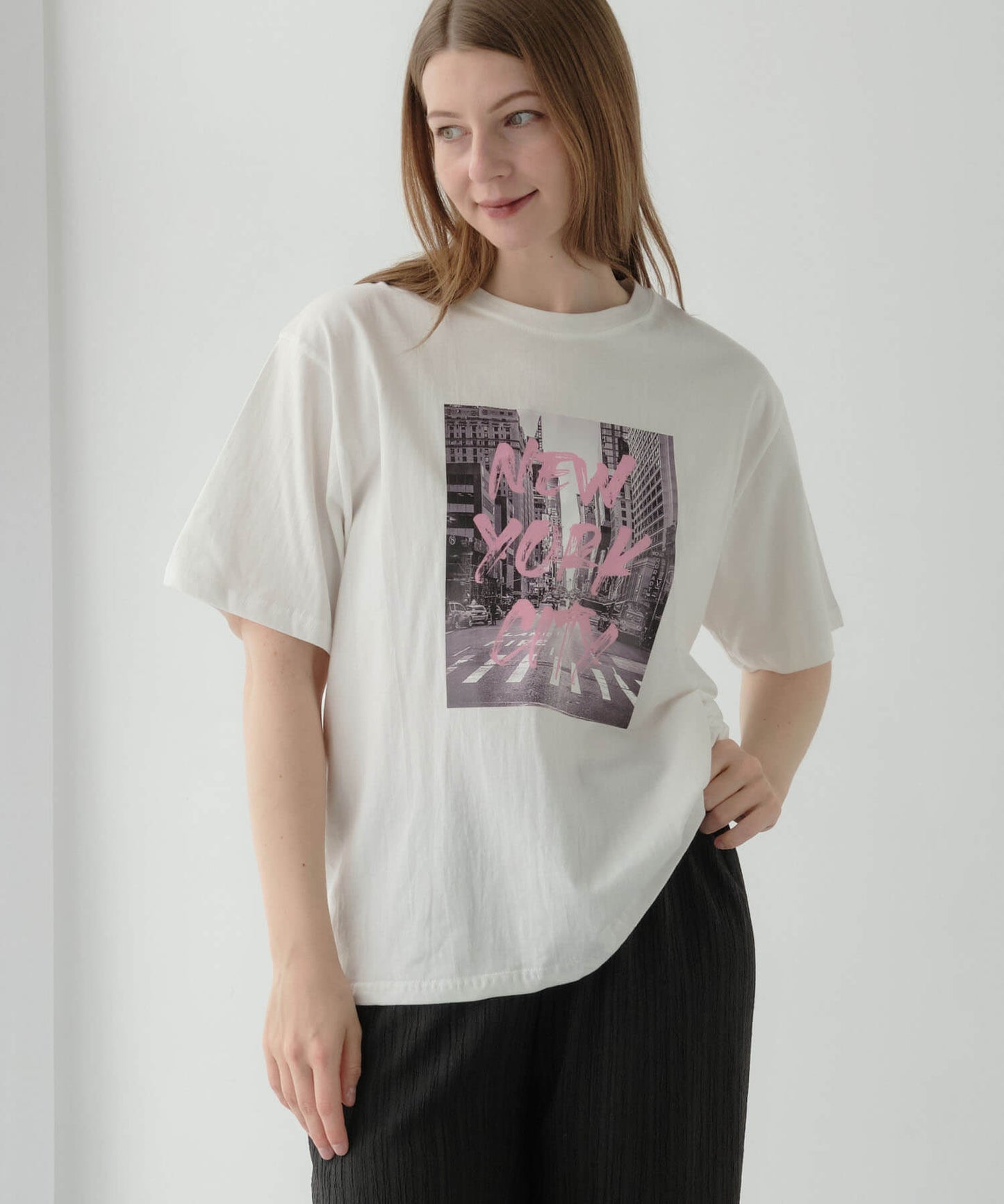 【10%OFF】【MIA/ミア】フォトプリントNY・Tシャツ