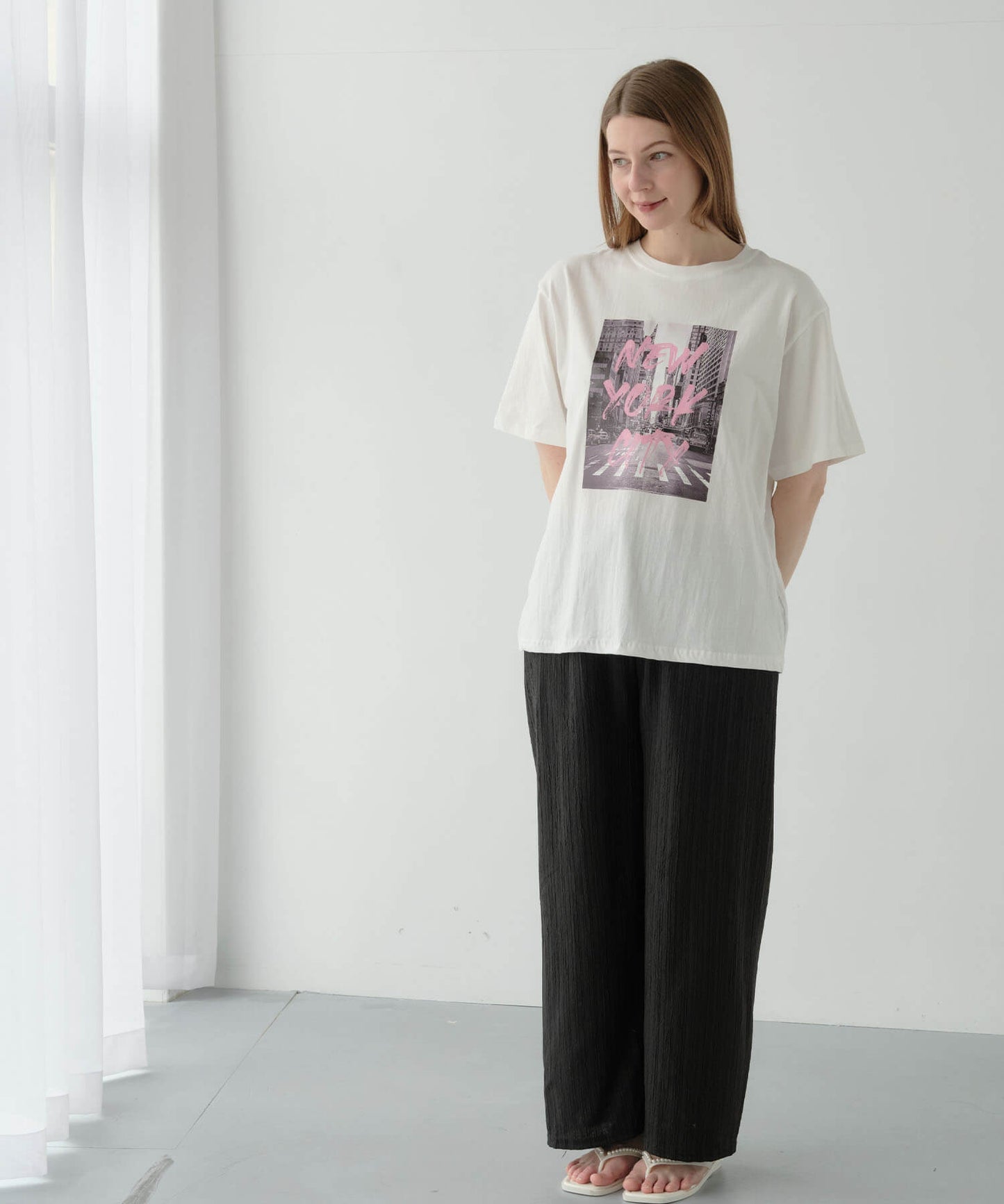 【10%OFF】【MIA/ミア】フォトプリントNY・Tシャツ