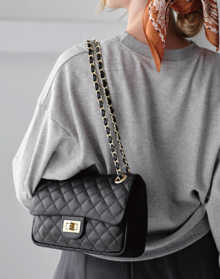 【ORNELLA/オルネラ】(NOVE-16)キルティングチェーンバッグM