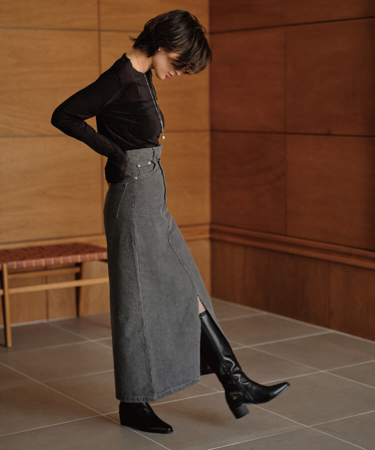 美シルエットロングブーツ