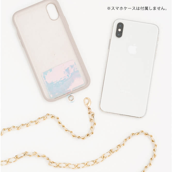 【ORNELLA/オルネラ】(NOVE-22-1)リアルレザースマホチェーンストラップ