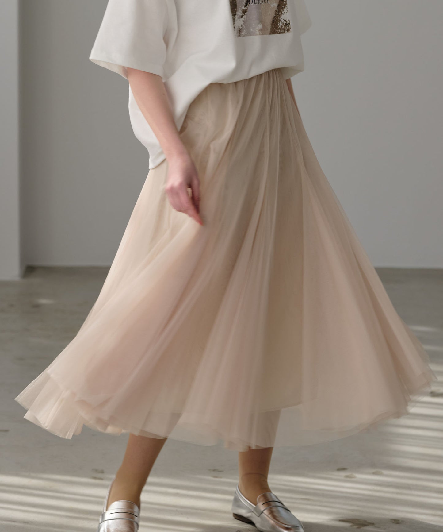 チュールギャザースカート