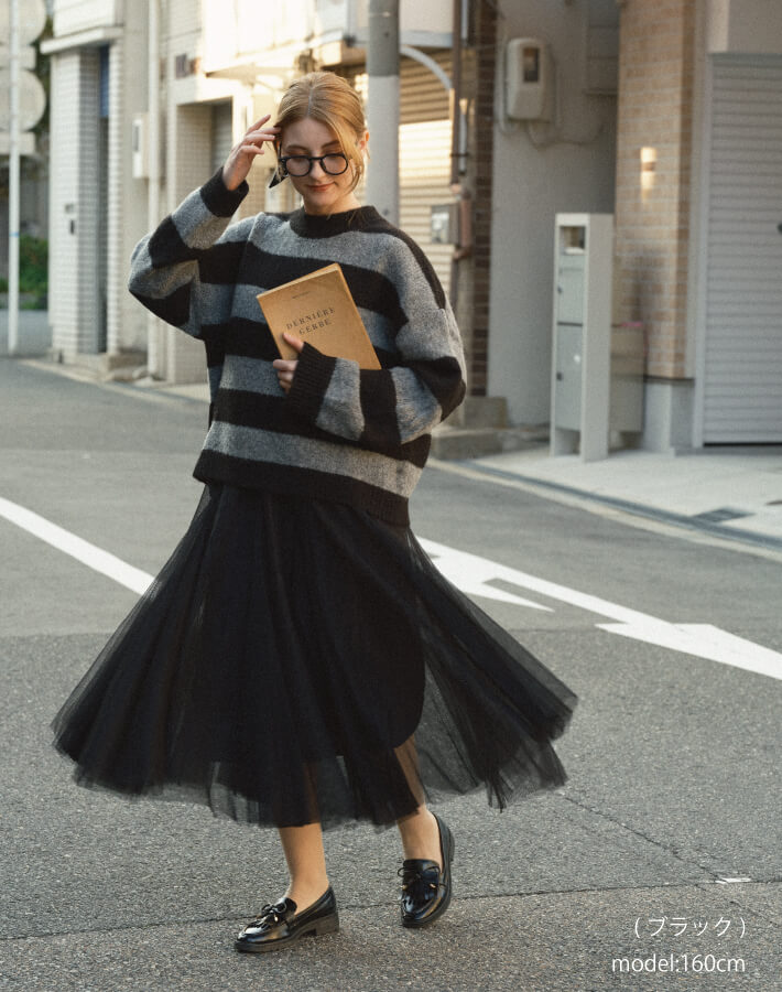 チュールギャザースカート