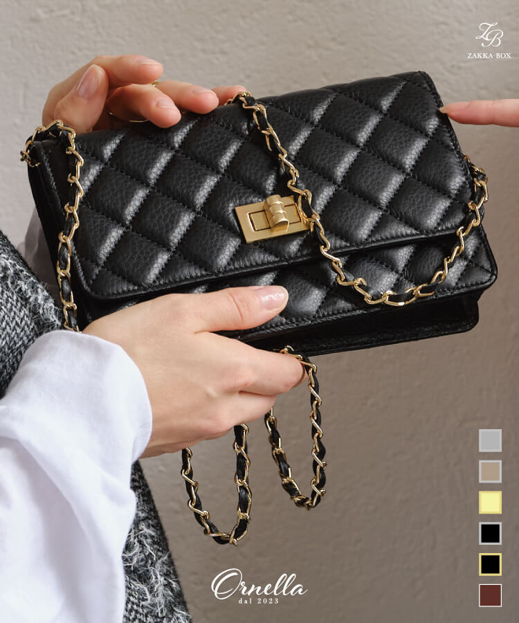 【新作早割★10%OFF】【ORNELLA/オルネラ】(NOVE-23)キルティングウォレットポシェット