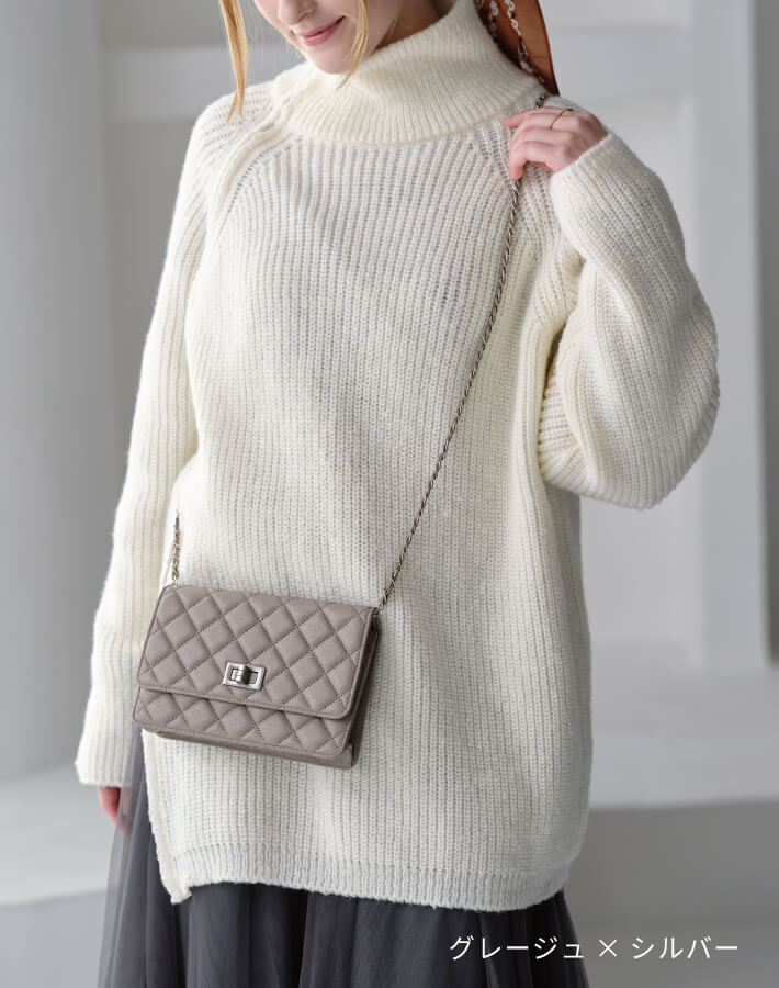 【新作早割★10%OFF】【ORNELLA/オルネラ】(NOVE-23)キルティングウォレットポシェット