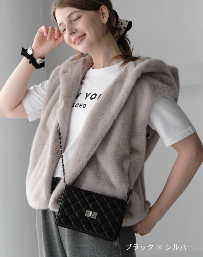 【新作早割★10%OFF】【ORNELLA/オルネラ】(NOVE-23)キルティングウォレットポシェット