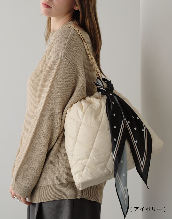 ZAKKA-BOX(ザッカボックス)】ナイロンクッションチェーンバッグ