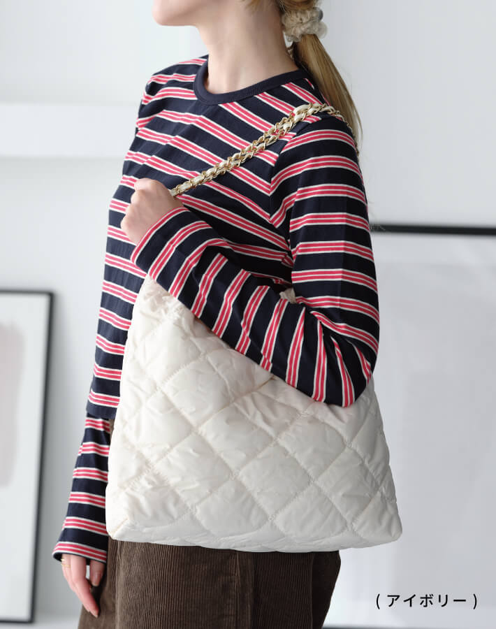 ZAKKA-BOX(ザッカボックス)】ナイロンクッションチェーンバッグ