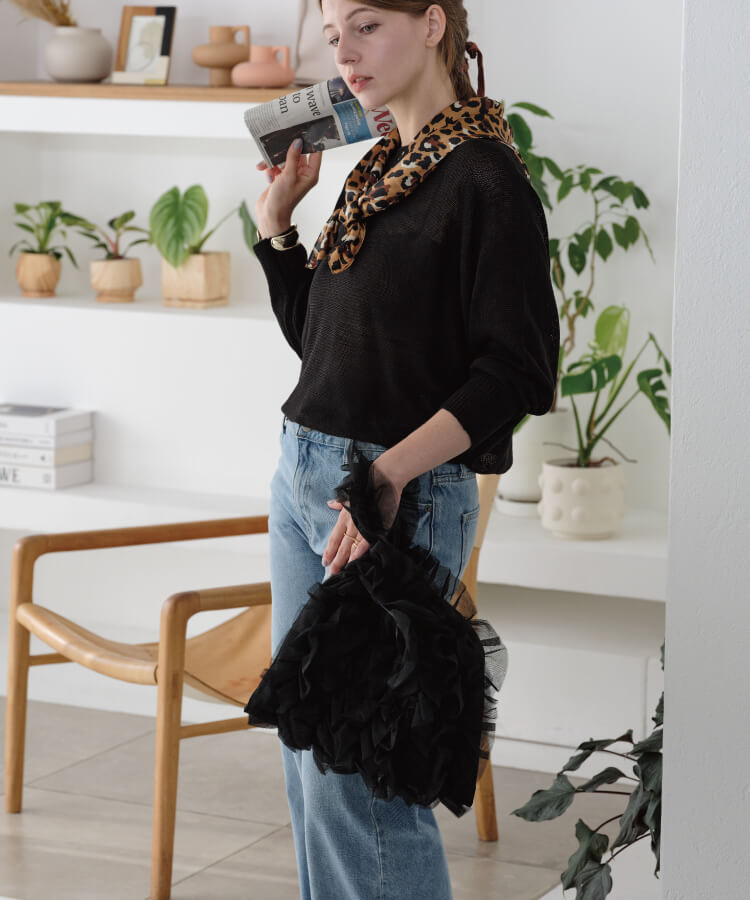 チュールフリルバッグ